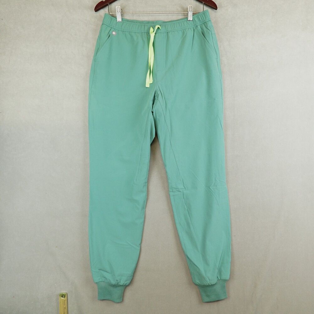 FIGS Tansen Jogger Mens Size Small FREEx Lined Scrub Pants Cactus Green NWT